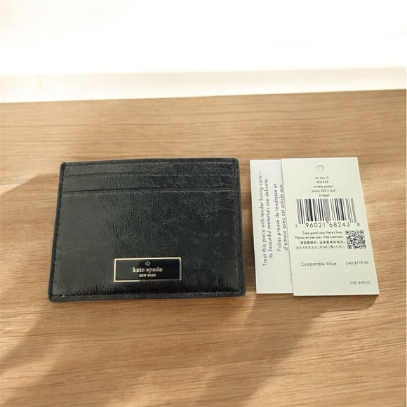 Kate Spade Bridget Crinkle Patent Card Holder - Picture 5 of 5